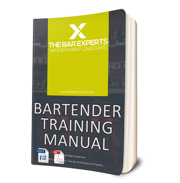 Bartender Training Manual - Editable Word Doc