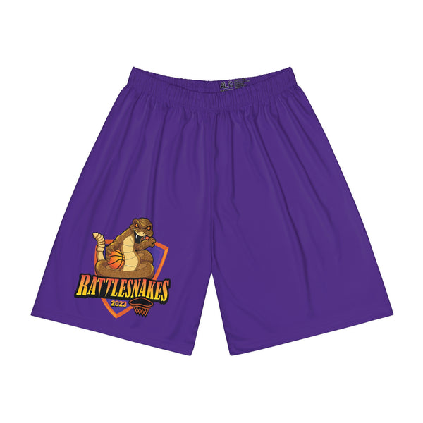 Rattlesnakes Men’s Sports Shorts (AOP) Purple